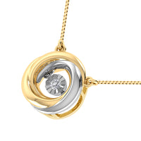 Thumbnail for 10K Two Tone 1/20 Ct.Tw. Diamond Shimmering Necklace