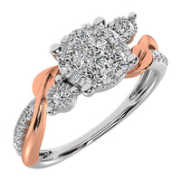 Thumbnail for 10K Two Tone 1/2 Ct.Tw. Promise Ring