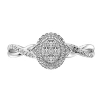 Thumbnail for 10K White Gold 1/5 Ct.Tw. Diamond Oval Shape Promise Ring