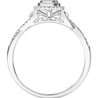 Thumbnail for 10K White Gold 1/5 Ct.Tw. Diamond Oval Shape Promise Ring