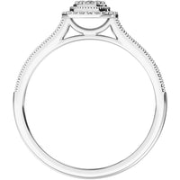 Thumbnail for 10K White Gold 1/4 Ct.Tw. Diamond Oval Shape Promise Ring