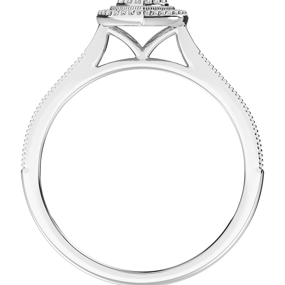 10K White Gold 1/5 Ct.Tw. Diamond Promise Ring