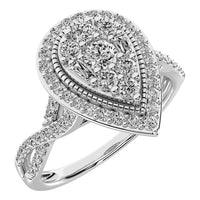 Thumbnail for 14K White Gold 1/2 Ct.Tw. Diamond Pear Shape Engagement Ring