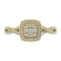 Thumbnail for 14K Yellow Gold 1/2 Ct.Tw. Diamond Pear Shape Engagement Ring
