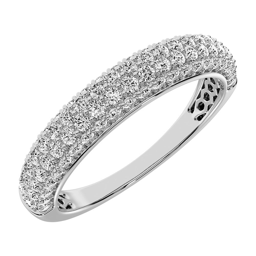 14K White Gold 1/2 Ct.Tw. Diamond Pave Set Fashion Band