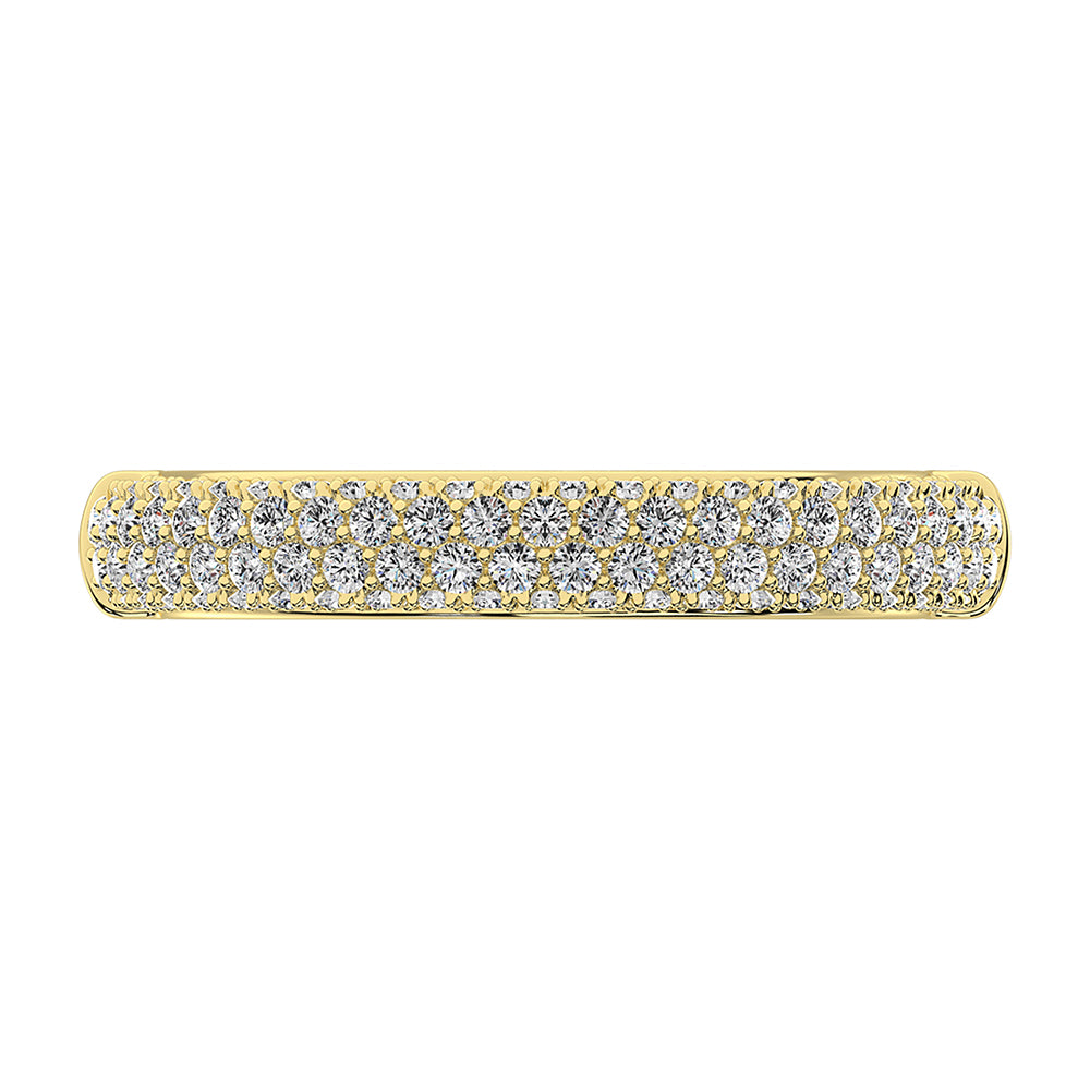 14K Yellow Gold 1/2 Ct.Tw. Diamond Pave Set Fashion Band