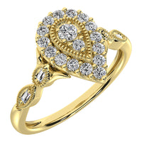 Thumbnail for 10K Yellow Gold 1/4 Ct.Tw. Diamond Promise Ring