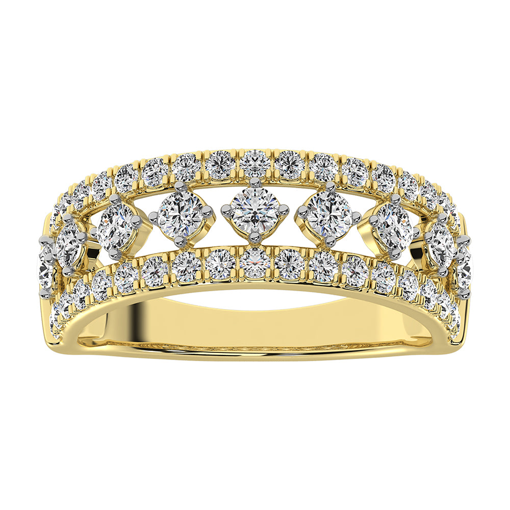14K Yellow Gold 1/2 Ct.Tw. Diamond Fashion Band