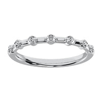 Thumbnail for 14K White Gold 1/5 Ct.Tw. Diamond Stack Bands