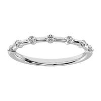 Thumbnail for 10K White Gold 1/10 Ct.Tw. Diamond Stack Bands