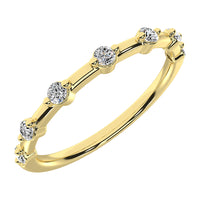 Thumbnail for 10K Yellow Gold 1/10 Ct.Tw. Diamond Stack Bands