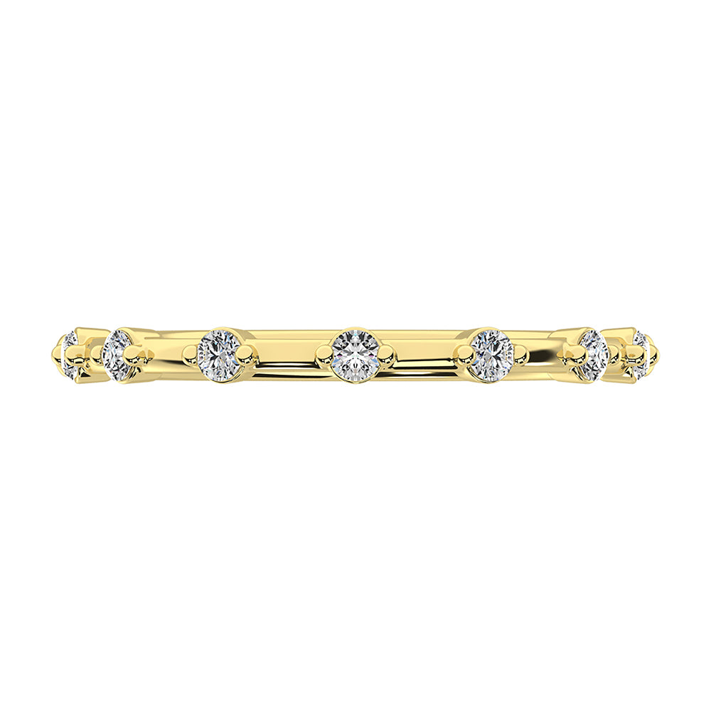 10K Yellow Gold 1/10 Ct.Tw. Diamond Stack Bands
