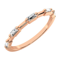 Thumbnail for 14K Rose Gold 1/10 Ct.Tw. Diamond Baguette Stack Bands