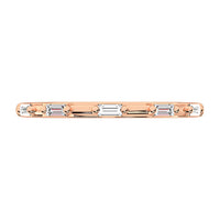 Thumbnail for 14K Rose Gold 1/10 Ct.Tw. Diamond Baguette Stack Bands
