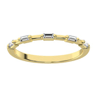 Thumbnail for 14K Yellow Gold 1/10 Ct.Tw. Diamond Baguette Stack Bands