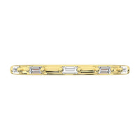Thumbnail for 14K Yellow Gold 1/10 Ct.Tw. Diamond Baguette Stack Bands