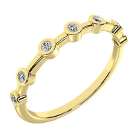 Thumbnail for 14K Yellow Gold 1/10 Ct.Tw. Diamond Stack Bands