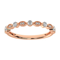 Thumbnail for 14K Rose Gold 1/5 Ct.Tw. Diamond Stack Bands
