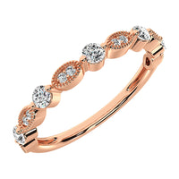 Thumbnail for 14K Rose Gold 1/5 Ct.Tw. Diamond Stack Bands
