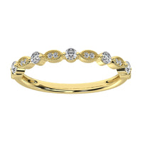 Thumbnail for 14K Yellow Gold 1/5 Ct.Tw. Diamond Stack Bands