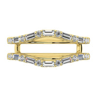 Thumbnail for 14K Yellow Gold 3/8 Ct.Tw. Diamond Round and Baguette Set Guard Ring