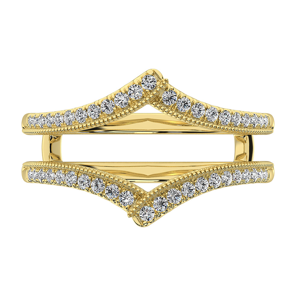 10K Yellow Gold 1/4 Ct.Tw. Diamond Guard Ring