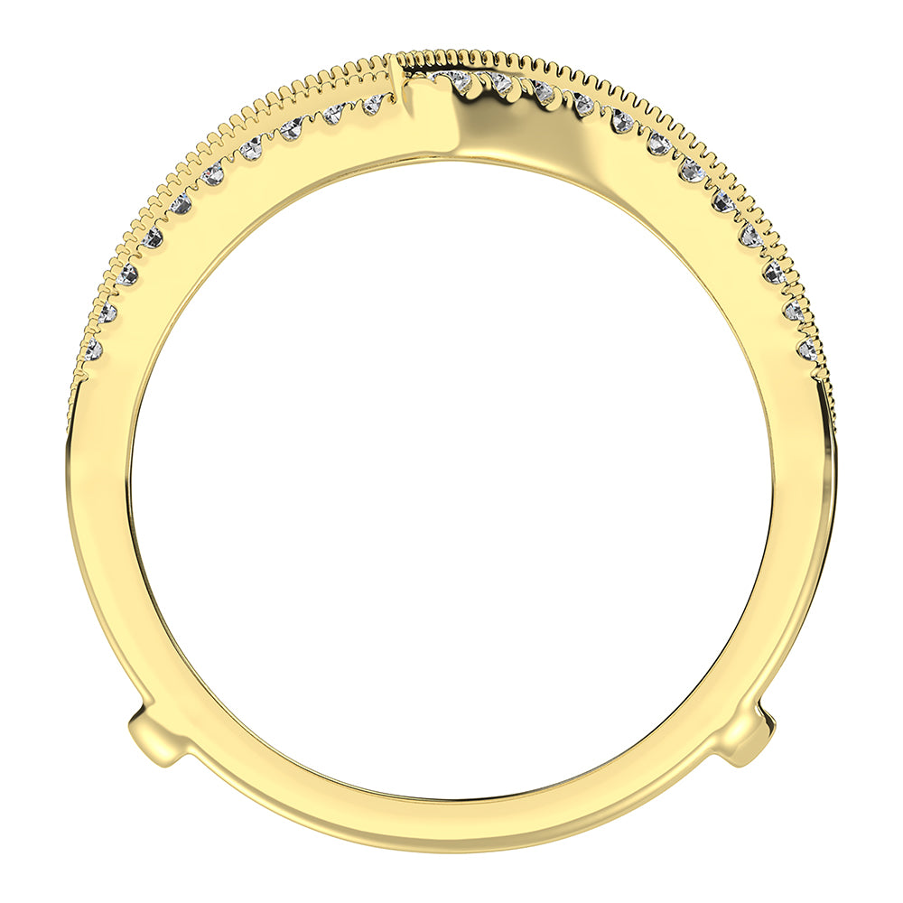 10K Yellow Gold 1/4 Ct.Tw. Diamond Guard Ring