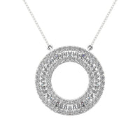 Thumbnail for 14K White Gold 1/2 Ct.Tw. Open Circel Fashion Necklace