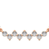 Thumbnail for 10K Rose Gold 1/4 Ct.Tw. Diamond Round Fashion Necklace