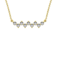 Thumbnail for 10K Yellow Gold 1/4 Ct.Tw. Diamond Round Fashion Necklace
