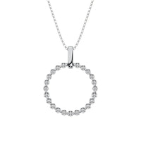 Thumbnail for 14K White Gold 1/5 Ct.Tw. Diamond Open Circle Pendant