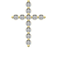 Thumbnail for 10K Yellow Gold 1/4 Ct.Tw. Diamond Cross Pendant
