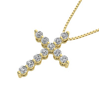 Thumbnail for 10K Yellow Gold 1/4 Ct.Tw. Diamond Cross Pendant