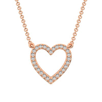 Thumbnail for 10K Rose Gold 1/4 Ct.Tw. Diamond Heart Necklace