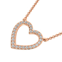 Thumbnail for 10K Rose Gold 1/4 Ct.Tw. Diamond Heart Necklace