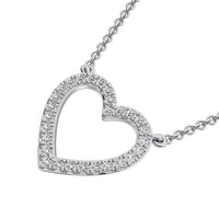 Thumbnail for 10K White Gold 1/2 Ct.Tw. Diamond Heart Necklace