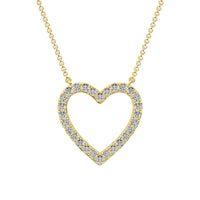 Thumbnail for 10K Yellow Gold 1/4 Ct.Tw. Diamond Heart Necklace