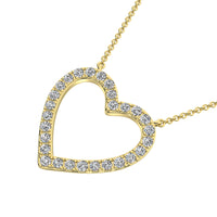 Thumbnail for 10K Yellow Gold 1/4 Ct.Tw. Diamond Heart Necklace