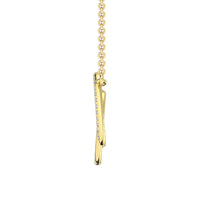 Thumbnail for 10K Yellow Gold 1/10 Ct.Tw. Diamond Duel Oval Pendant
