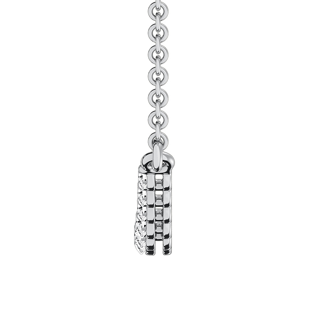 14K White Gold 1/2 Ct.Tw. Diamond Fashion Necklace