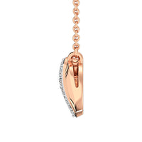 Thumbnail for 10K Rose Gold 1/20 Ct.Tw. Diamond Infinity Pendant With Heart