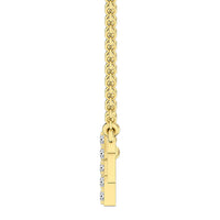 Thumbnail for 10K Two Tone Gold 1/6 Ct.Tw. Diamond Duel Cross Necklace