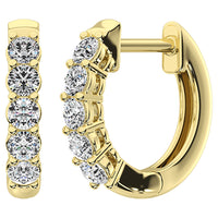 Thumbnail for 14K Yellow Gold 1/2 Ct.Tw. Diamond Hoop Earrings