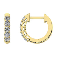 Thumbnail for 14K Yellow Gold 1/2 Ct.Tw. Diamond Hoop Earrings