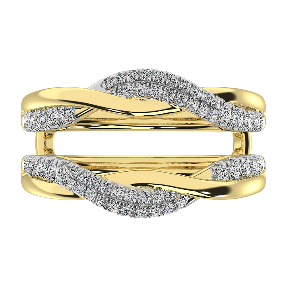 10K Yellow Gold 1/2 Ct.Tw. Diamond Guard Ring