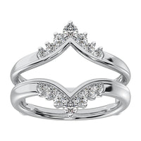 Thumbnail for 14K White Gold 1/2 Ct.Tw. Diamond Chevron Guard Ring