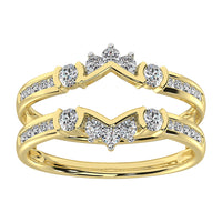 Thumbnail for 10K Yellow Gold 1/2 Ct.Tw. Diamond Chevron Guard Ring