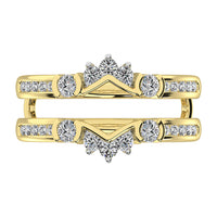 Thumbnail for 10K Yellow Gold 1/2 Ct.Tw. Diamond Chevron Guard Ring