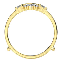 Thumbnail for 10K Yellow Gold 1/2 Ct.Tw. Diamond Chevron Guard Ring