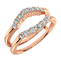 Thumbnail for 10K Rose Gold 1/3 Ct.Tw. Diamond Chevron Guard Ring